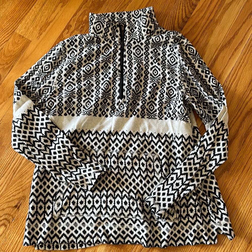 Petite fair isle Talbots quarter zip
